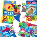  BABY Książeczka z Ogonkami Zwierząt Morskich Materiałowa Szeleszcząca