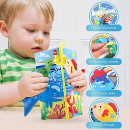  BABY Książeczka z Ogonkami Zwierząt Morskich Materiałowa Szeleszcząca