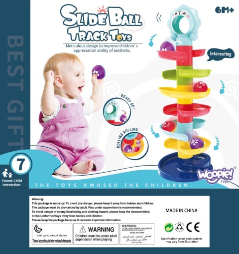  BABY Kulodrom Tor Kulkowy Zestaw Spirala + 2 Kulki