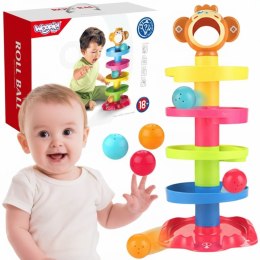  BABY Kulodrom Tor Kulkowy Zestaw Spirala + 3 Kulki