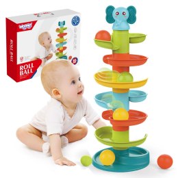  BABY Kulodrom Tor Kulkowy Zestaw Spirala + 3 Kulki