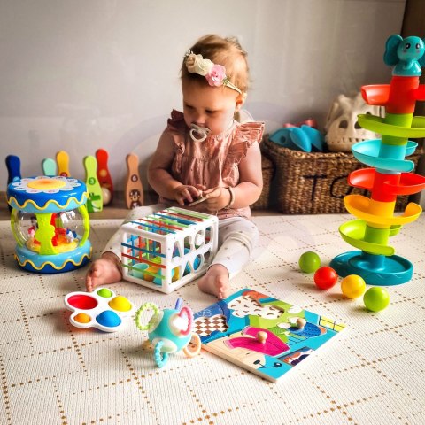  BABY Kulodrom Tor Kulkowy Zestaw Spirala + 3 Kulki