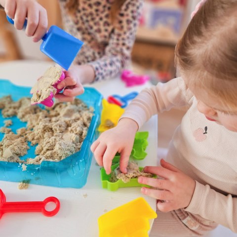  Piasek Kinetyczny 0,5 kg Zestaw Stolik z Foremkami