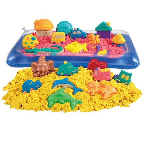 Piasek Kinetyczny 0,8 kg Zestaw w Koszyku z Foremkami