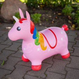  Skoczek Gumowy do Skakania Jednorożec Różowy + Pompka