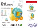  Ślimak do Ciągnięcia 4w1 Cymbałki Zębatki Sensoryczne Wyrzutnia + Małe Autko