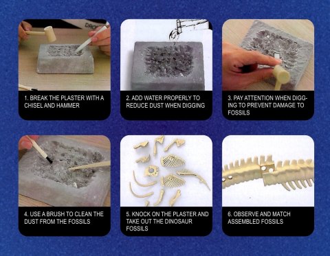 Zabawka Kreatywna Dinozaur Szkielet Wykopalisko Archeologiczne
