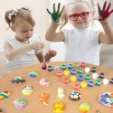  Zestaw Kreatywny z Farbami DIY Zrób Odlewy Gipsowe Figurki i Pomaluj - Zestaw Dinozaury