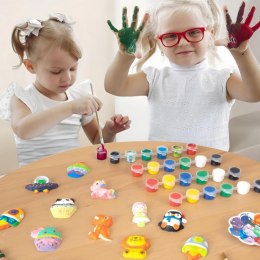  Zestaw Kreatywny z Farbami DIY Zrób Odlewy Gipsowe Figurki i Pomaluj - Zestaw Dinozaury