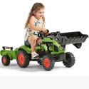 FALK Traktor Claas Zielony z Przyczepą i Łyżką na Pedały od 2-5 lat