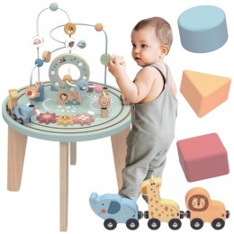 TOOKY TOY Drewniany Stół Aktywności Montessori Pętla Motoryczna
