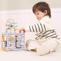  PolarB Activity Box Drewniane Edukacyjne Centrum Gier 5w1 kostka