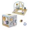  PolarB Activity Box Drewniane Edukacyjne Centrum Gier 5w1 kostka