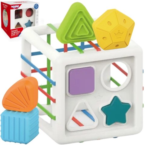 BABY Elastyczna Kostka Sensoryczna Sorter dla Dzieci Kolorowe Kształty 11 el.