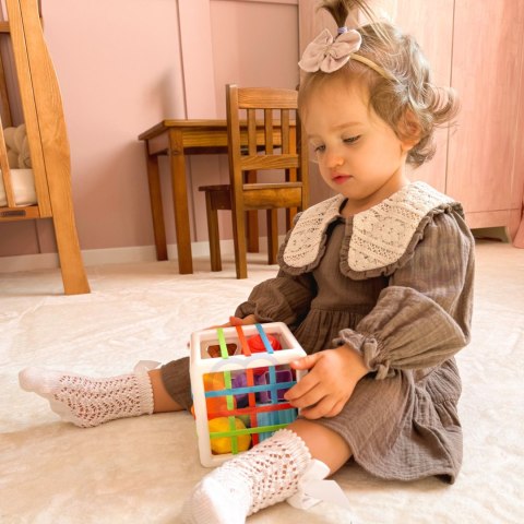  BABY Elastyczna Kostka Sensoryczna Sorter dla Dzieci Kolorowe Kształty 11 el.