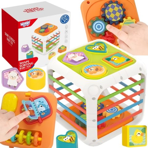  BABY Kostka Edukacyjna Sorter 4w1 Kształty 18m+