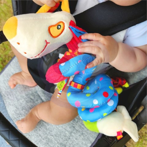  BABY Miękka Zawieszka Spirala do Wózka Łóżeczka Piesek Edukacyjna