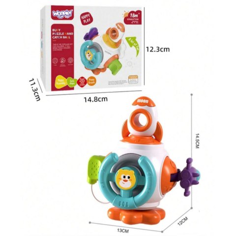  BABY Piłka Kosmiczna Rakieta 6w1 Montessori 18m+