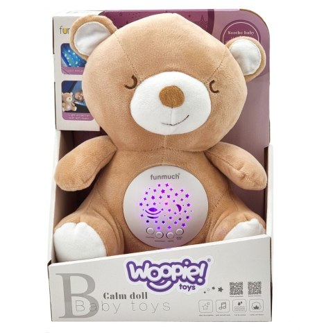  BABY Przytulanka Usypiacz Projektor 2w1 Miś - 10 Kołysanek