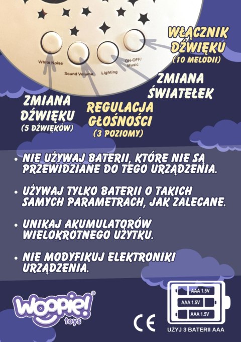  BABY Przytulanka Usypiacz Projektor 2w1 Miś - 10 Kołysanek