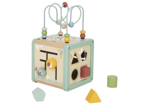  GREEN Drewniana Kostka Aktywności Multifunkcyjna Edukacyjna Sorter