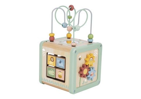  GREEN Drewniana Kostka Aktywności Multifunkcyjna Edukacyjna Sorter
