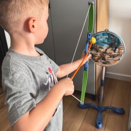  Zestaw Małego Łucznika Dinozaury Łuk Strzały Tarcza 32 el.