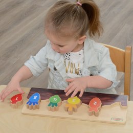  Drewniana Grządka Edukacyjna Liczby, Kolory i Warzywa