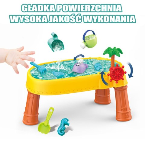  Stolik Wodny 2w1 Piaskownica Statek Piracki 8 akc.