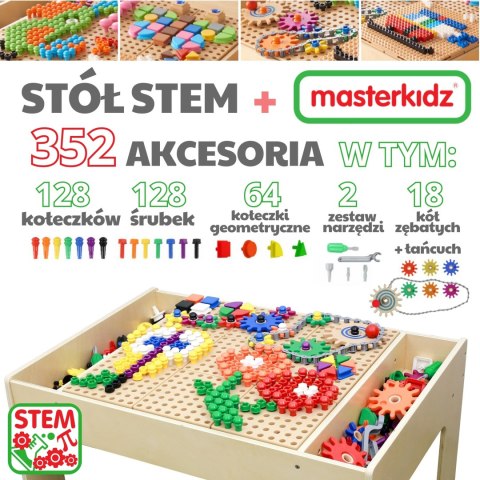  Drewniany Stół Edukacyjny + AKCESORIA STEM WALL