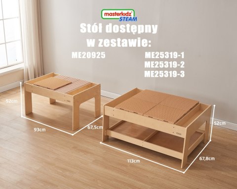  Drewniany Stół Edukacyjny + AKCESORIA STEM WALL
