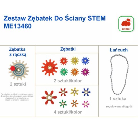  Koła Zębate Zbuduj Własny Mechanizm - Tablica Naukowo-Kreatywna STEM