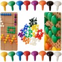 Kolorowe Kołeczki Jumbo do Tablicy STEM 64 Szt. - 8 Kolorów
