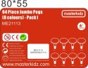  Kolorowe Kołeczki Jumbo do Tablicy STEM 64 Szt. - 8 Kolorów