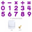  Zestaw Cyferek i Znaków do Nauki Liczenia i Matematyki do Paneli Ściennych STEM 82 el.