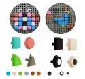  Zestaw Kołeczki w kształcie figur geometrycznych 64szt do tablic STEM