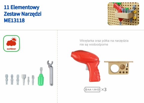 Zestaw Narzędzia Z Wkrętarką 8 Elementów Do Tablicy Naukowo-Kreatywnej STEM