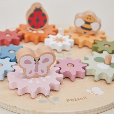  PolarB Drewniane Kolorowe Koła Zębate Montessori