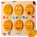  Tablica do Nauki Emocji Drewniane Jajka jaki Humor? Montessori