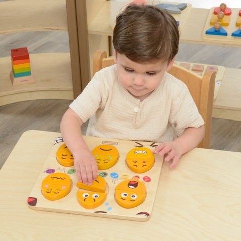  Tablica do Nauki Emocji Drewniane Jajka jaki Humor? Montessori