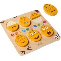  Tablica do Nauki Emocji Drewniane Jajka jaki Humor? Montessori
