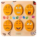  Tablica do Nauki Emocji Drewniane Jajka jaki Humor? Montessori