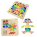 Układanka Mozaika Nauka Kolorów i Kształtów Tangram Montessori