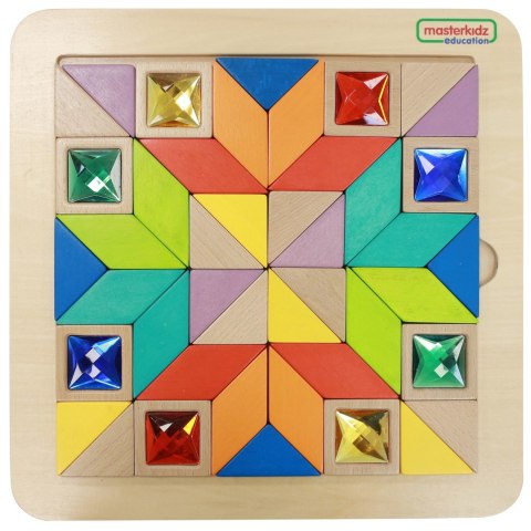  Układanka Mozaika Nauka Kolorów i Kształtów Tangram Montessori