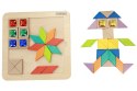  Układanka Mozaika Nauka Kolorów i Kształtów Tangram Montessori