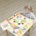 Układanka Mozaika Nauka Kolorów i Kształtów Tangram Montessori