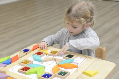  Układanka Mozaika Nauka Kolorów i Kształtów Tangram Montessori