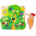 TOOKY TOY Drewniana Gra Zręcznościowa 2w1 Wyciągnij Robaczki dla Dzieci