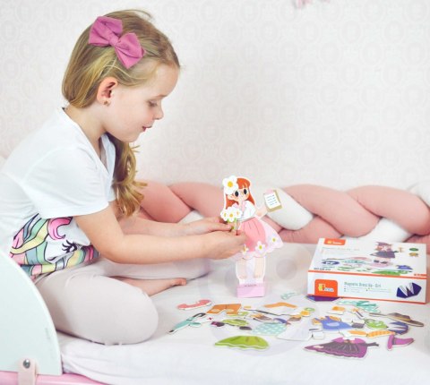  Drewniana Układanka Magnetyczna Ubieranka Edukacyjna