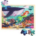  Drewniane Puzzle Układanka 24 el. Sekrety Morza